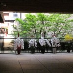 京都駅界隈　中庭の新緑